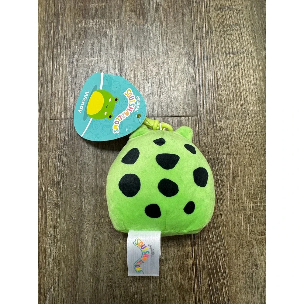 Squishmallows Wendy the Frog 3.5 inch Plush Backpack Clip Green Spotted Jazwares - Picture 5 of 8